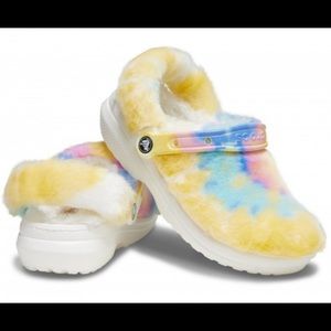 Crocs classic fur sure white/ multi color